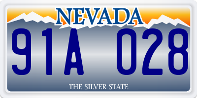 NV license plate 91A028