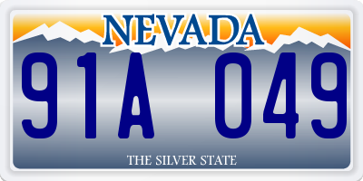 NV license plate 91A049
