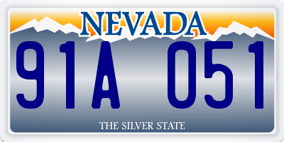 NV license plate 91A051