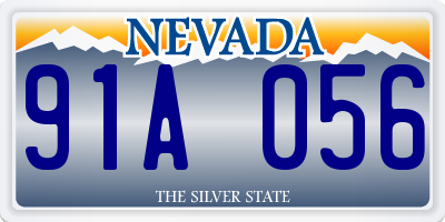 NV license plate 91A056