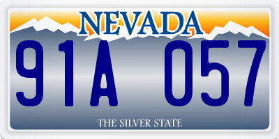 NV license plate 91A057