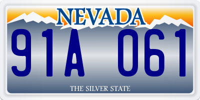 NV license plate 91A061