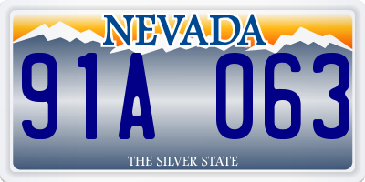 NV license plate 91A063