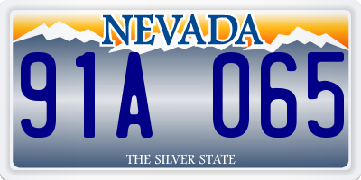 NV license plate 91A065