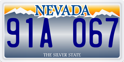 NV license plate 91A067