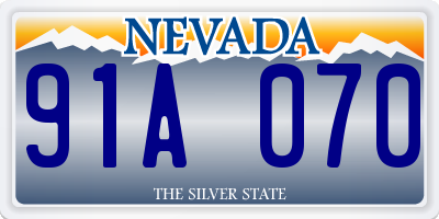 NV license plate 91A070