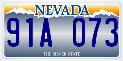 NV license plate 91A073