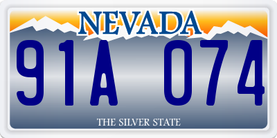NV license plate 91A074