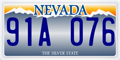 NV license plate 91A076