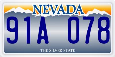 NV license plate 91A078