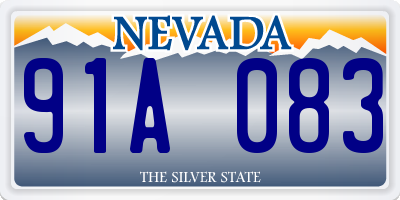 NV license plate 91A083