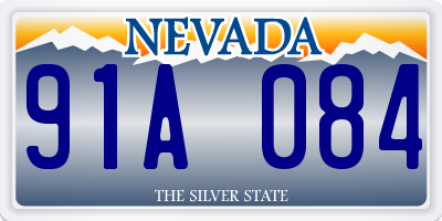 NV license plate 91A084