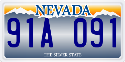 NV license plate 91A091