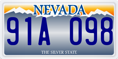 NV license plate 91A098