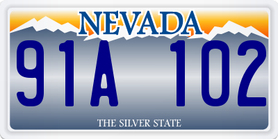NV license plate 91A102