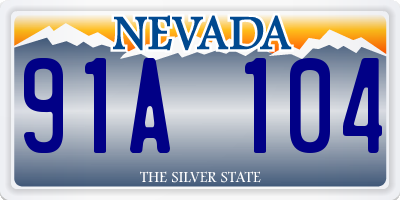 NV license plate 91A104