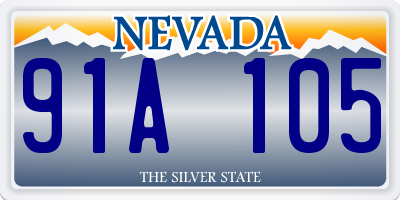 NV license plate 91A105