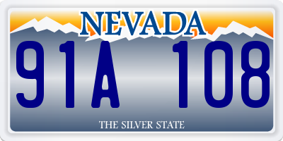 NV license plate 91A108