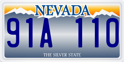 NV license plate 91A110