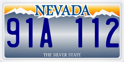 NV license plate 91A112