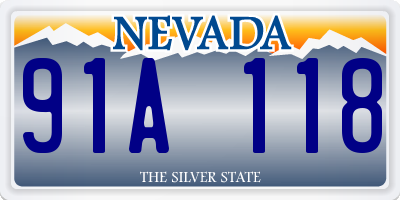 NV license plate 91A118