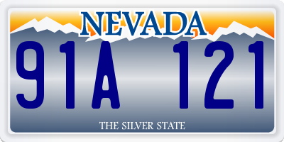 NV license plate 91A121