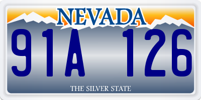 NV license plate 91A126