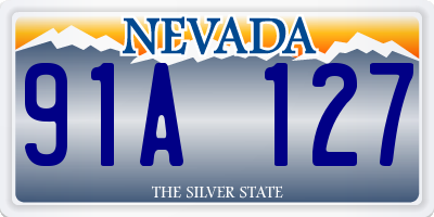 NV license plate 91A127