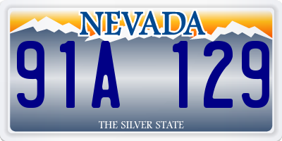 NV license plate 91A129