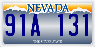 NV license plate 91A131
