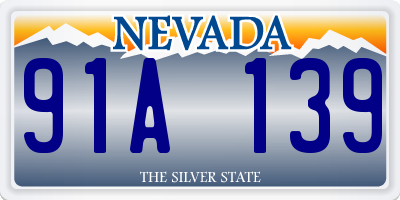 NV license plate 91A139