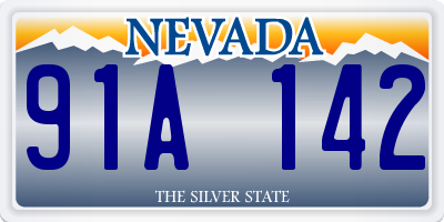 NV license plate 91A142