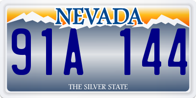 NV license plate 91A144