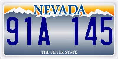 NV license plate 91A145