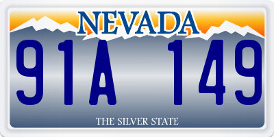 NV license plate 91A149