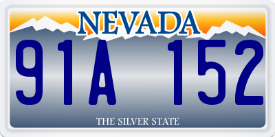 NV license plate 91A152