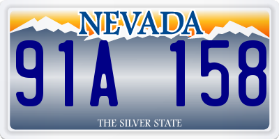 NV license plate 91A158