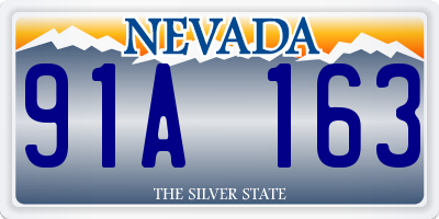 NV license plate 91A163