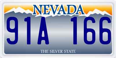 NV license plate 91A166