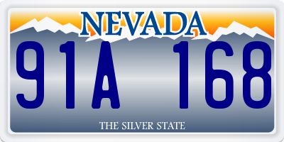 NV license plate 91A168