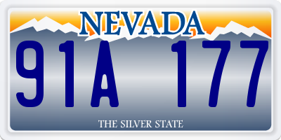 NV license plate 91A177