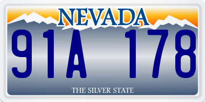 NV license plate 91A178
