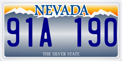 NV license plate 91A190