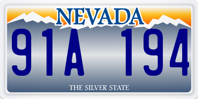 NV license plate 91A194