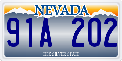 NV license plate 91A202