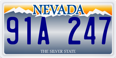 NV license plate 91A247