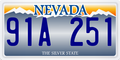 NV license plate 91A251