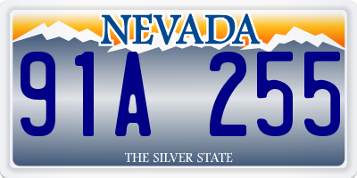 NV license plate 91A255