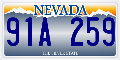NV license plate 91A259