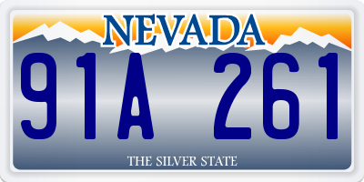 NV license plate 91A261